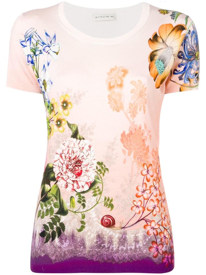 Etro Milano Print T-shirt - Pink