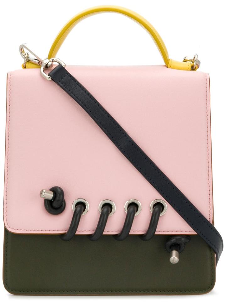 Scotria Shoelace Detail Shoulder Bag - Pink