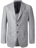 Eleventy Ticket Pocket Blazer, Men's, Size: 52, Grey, Viscose/cashmere/wool