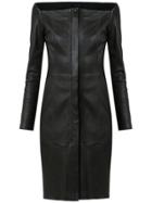 Tufi Duek Leather Short Dress - Black