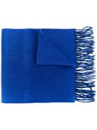 N.peal Doubleface Woven Cashmere Scarf - Blue