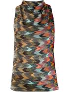 Missoni Multicolour Pattern Knitted Top - Blue