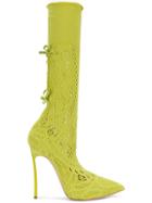 Casadei Knitted Sock Boots - Green