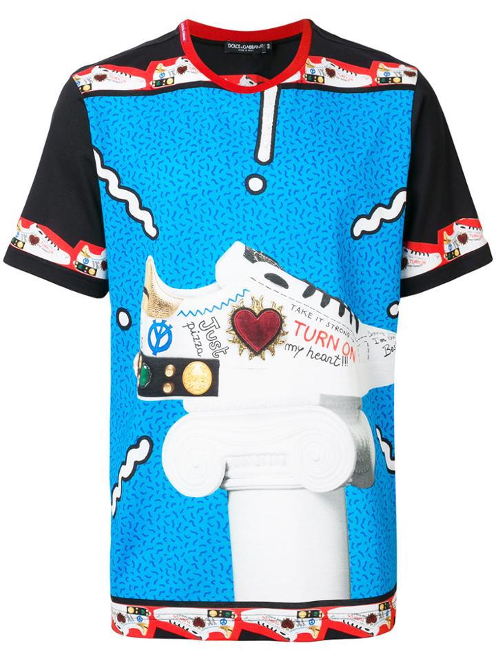 Dolce & Gabbana Sneaker Print T-shirt - Blue
