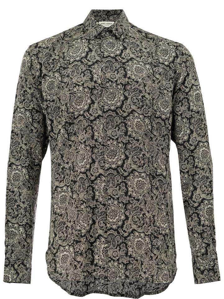 Saint Laurent Paisley Print Shirt - Black