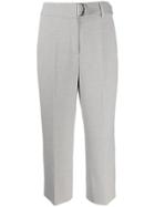 Akris Punto Pleated Cropped Trousers - Grey