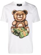 Domrebel Teddy Print T-shirt - White