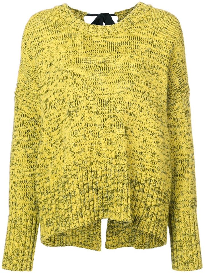 Jason Wu Grey Long-sleeve Fitted Sweater - Yellow & Orange