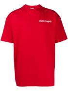 Palm Angels Printed Logo T-shirt - Red