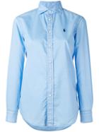 Polo Ralph Lauren - Classic Logo Shirt - Women - Cotton - 6, Blue, Cotton
