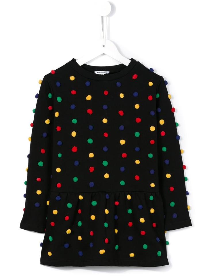 Au Jour Le Jour Kids Pom Pom Sweater Dress, Girl's, Size: 6 Yrs, Black