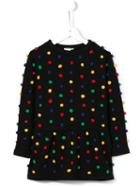 Au Jour Le Jour Kids Pom Pom Sweater Dress, Girl's, Size: 6 Yrs, Black