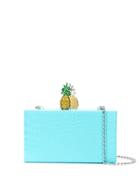 Edie Parker Pineapple Clutch - Blue