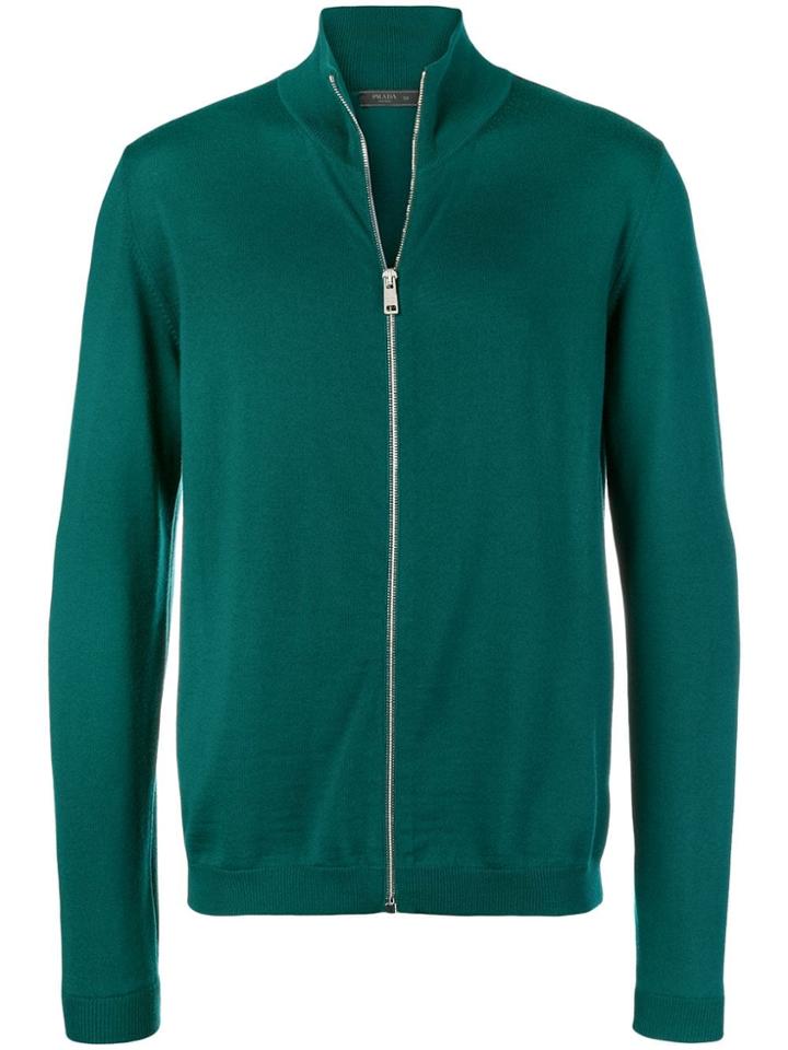 Prada Knitted Track Top - Green