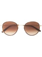 Garrett Leight Paloma Round Frame Sunglasses - Black