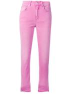 Closed Frayed Slim Fit Jeans - Pink