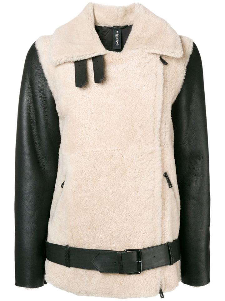Giorgio Brato Oversized Shearling Jacket - Black