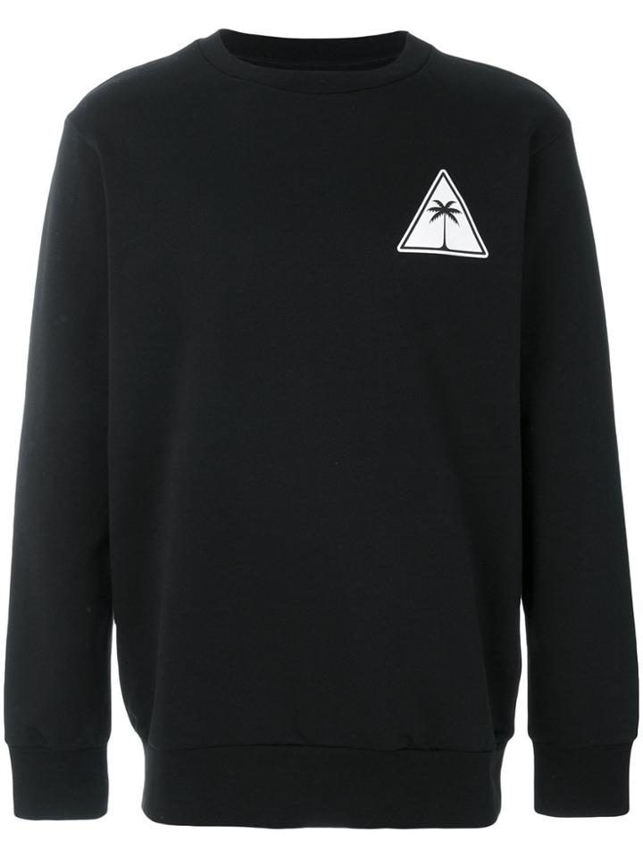 Palm Angels Logo Print Sweatshirt - Black