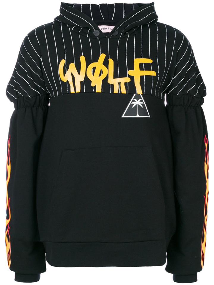Palm Angels Flame Printed Sweater - Black
