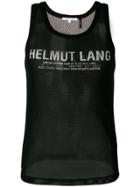 Helmut Lang Fishnet Logo Vest - Black