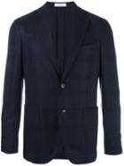 Boglioli Two Button Blazer, Men's, Size: 48, Blue, Virgin Wool/cotton/polyamide/cupro