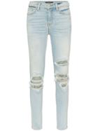 Amiri High-waisted Ripped Skinny Jeans - Blue