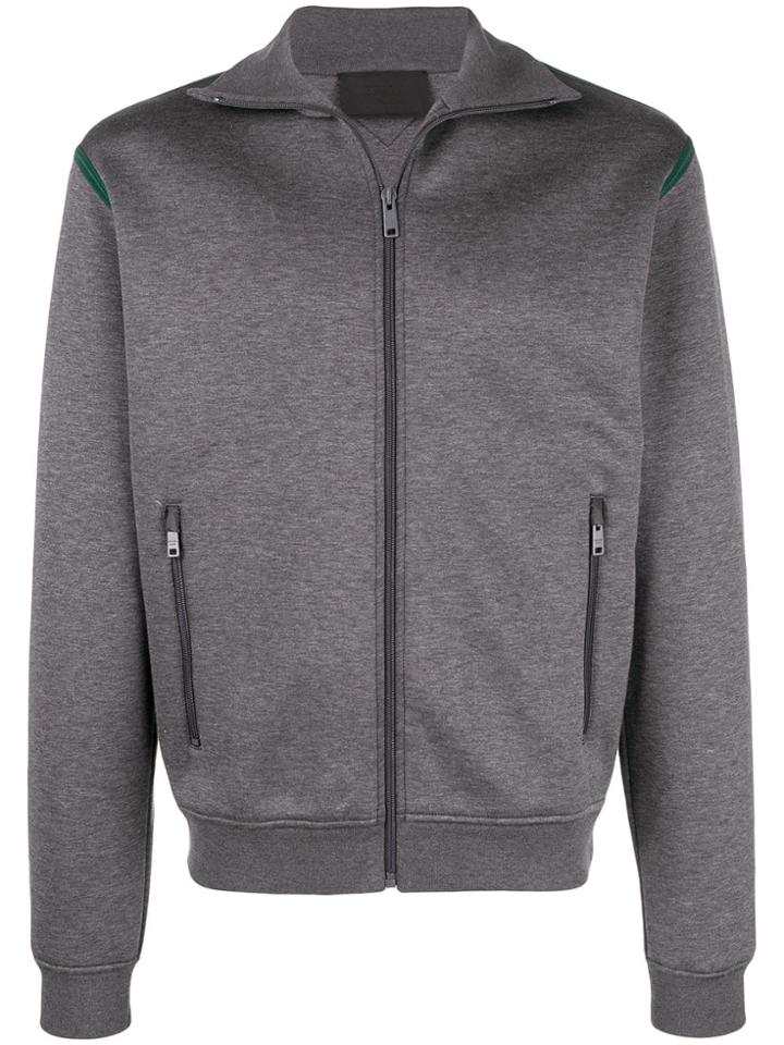 Prada Zipped Cardigan - Grey