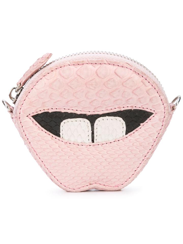 Gelareh Mizrahi Lara Stoned Lip Wallet - Pink & Purple