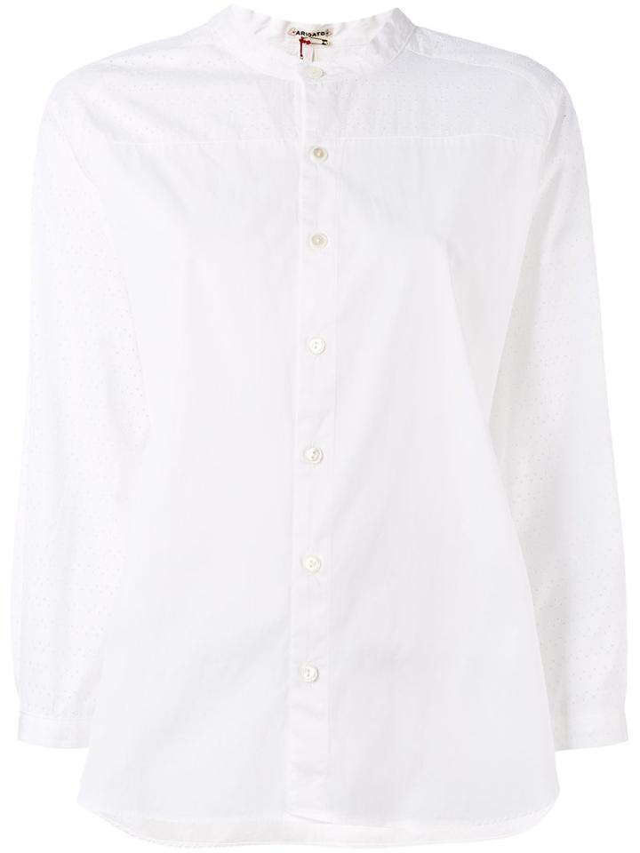 Blue Blue Japan - Collarless Shirt - Women - Cotton - S, Women's, White, Cotton