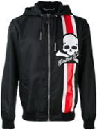 Philipp Plein - Hooded Jacket - Men - Cotton/polyamide/polyester/spandex/elastane - M, Black, Cotton/polyamide/polyester/spandex/elastane