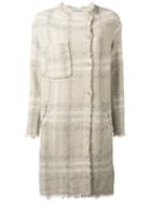 Transit Check Pattern Coat, Women's, Size: Small, Nude/neutrals, Cotton/viscose/polyacrylic/polyester
