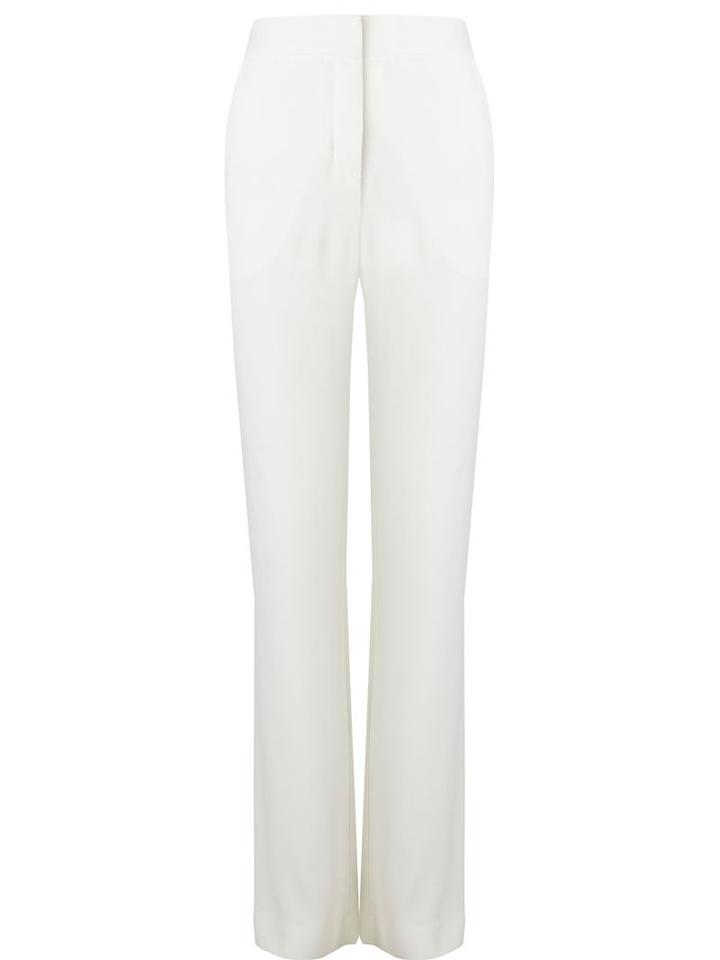 Andrea Marques Straight Tailored Trousers, Women's, Size: 36, White, Viscose/acetate