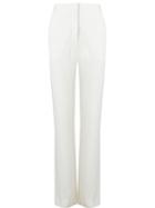 Andrea Marques Straight Tailored Trousers, Women's, Size: 36, White, Viscose/acetate