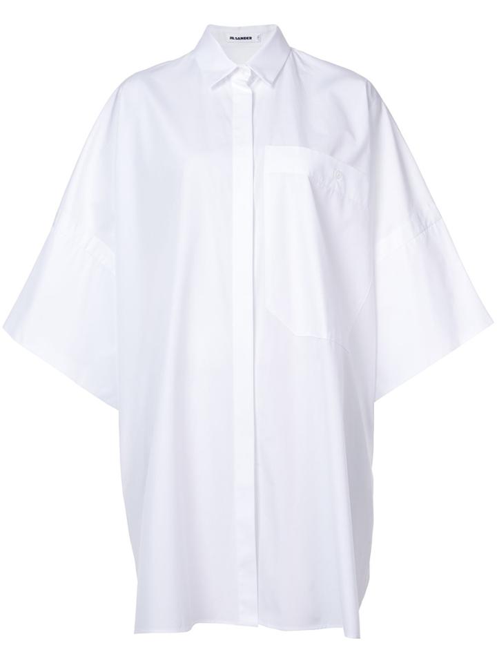 Jil Sander Oversized Collared Shirt - White