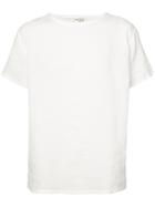 Loose-fit T-shirt - Unisex - Linen/flax - 3, White, Linen/flax, Horisaki Design & Handel