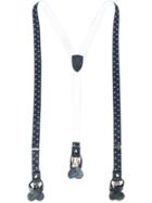 Fefè Scissor Pattern Suspenders - Blue