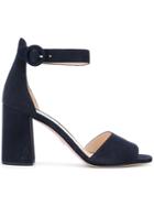 Prada Block Heel Sandals - Blue