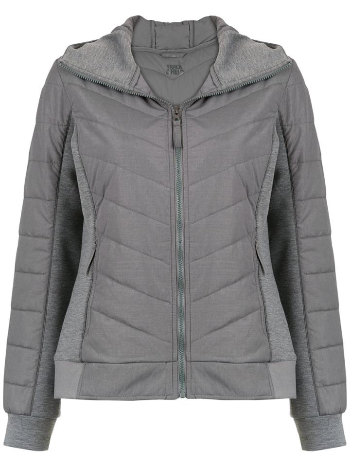 Track & Field Quilted Effect Jacket - Grey
