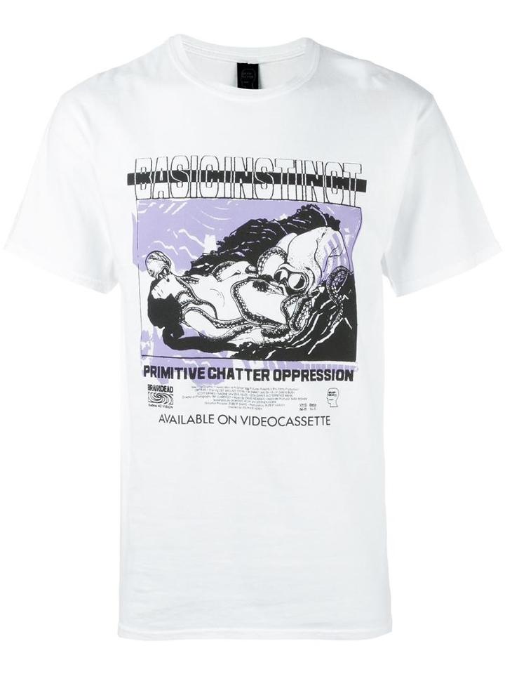 Brain Dead 'basic Instinct' T-shirt, Men's, Size: Medium, White, Cotton