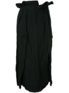 Aganovich Long Pleated Skirt - Black