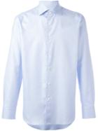 Canali Cutaway Collar Shirt, Men's, Size: 43, Blue, Cotton