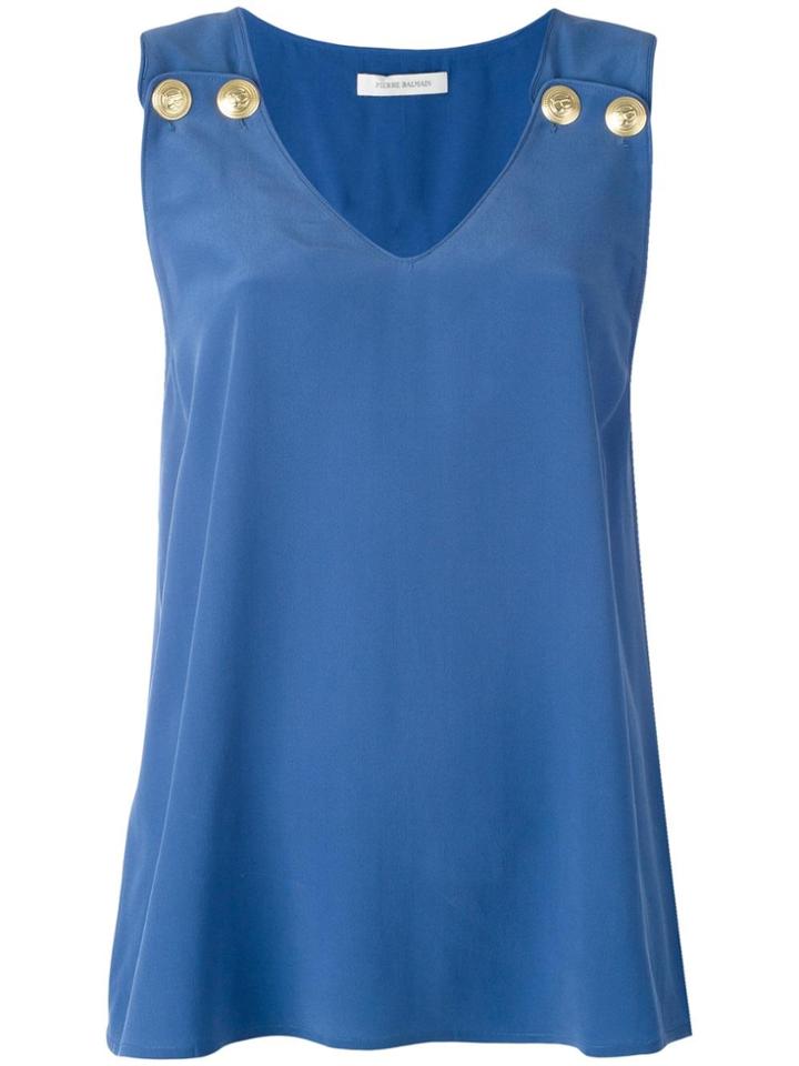 Pierre Balmain V-neck Tank Top - Blue