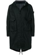 Stone Island Ghost Hooded Raincoat - Black