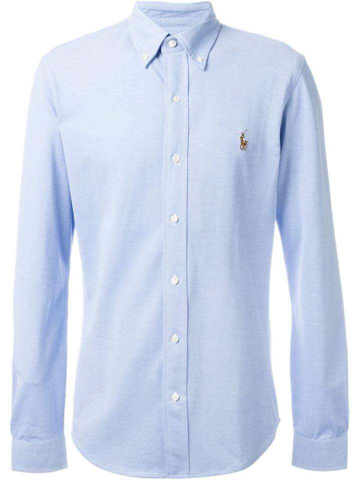 Polo Ralph Lauren Button Down Shirt, Men's, Size: Large, Blue, Cotton