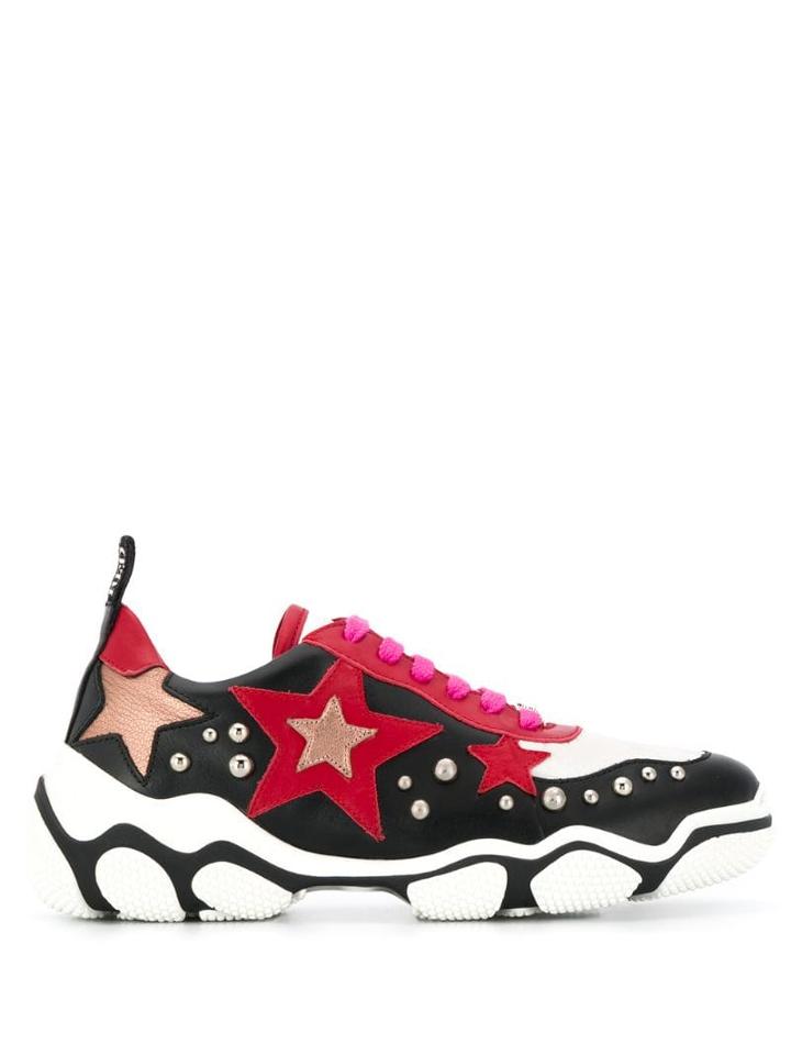 Red Valentino Red(v) Star Appliqué Sneakers - Black