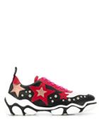 Red Valentino Red(v) Star Appliqué Sneakers - Black
