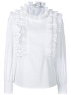 Vivetta - Monaco Ruffled Blouse - Women - Cotton/spandex/elastane - 38, White, Cotton/spandex/elastane
