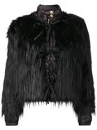 Patrizia Pepe Faux Fur Puffer Jacket - Black