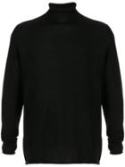 Isabel Benenato Funnel Neck Boxy Sweater - Black