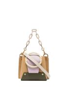 Yuzefi Yellow And Lilac Delila Mini Textured Leather Crossbody Bag -